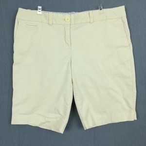 Tommy Hilfiger‎ Womens Shorts Bermuda Mid Rise 10" Inseam Cream 8